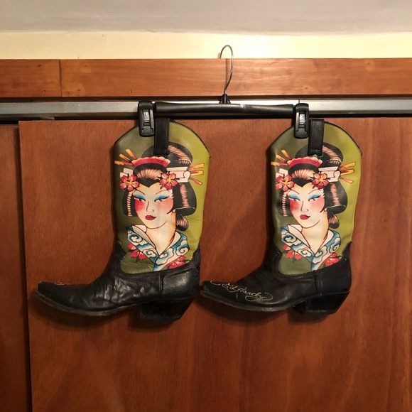 ed hardy cowboy boots